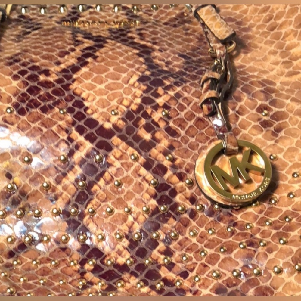 Michael Kors Brown Snake Print Tote - Picture 2 of 9